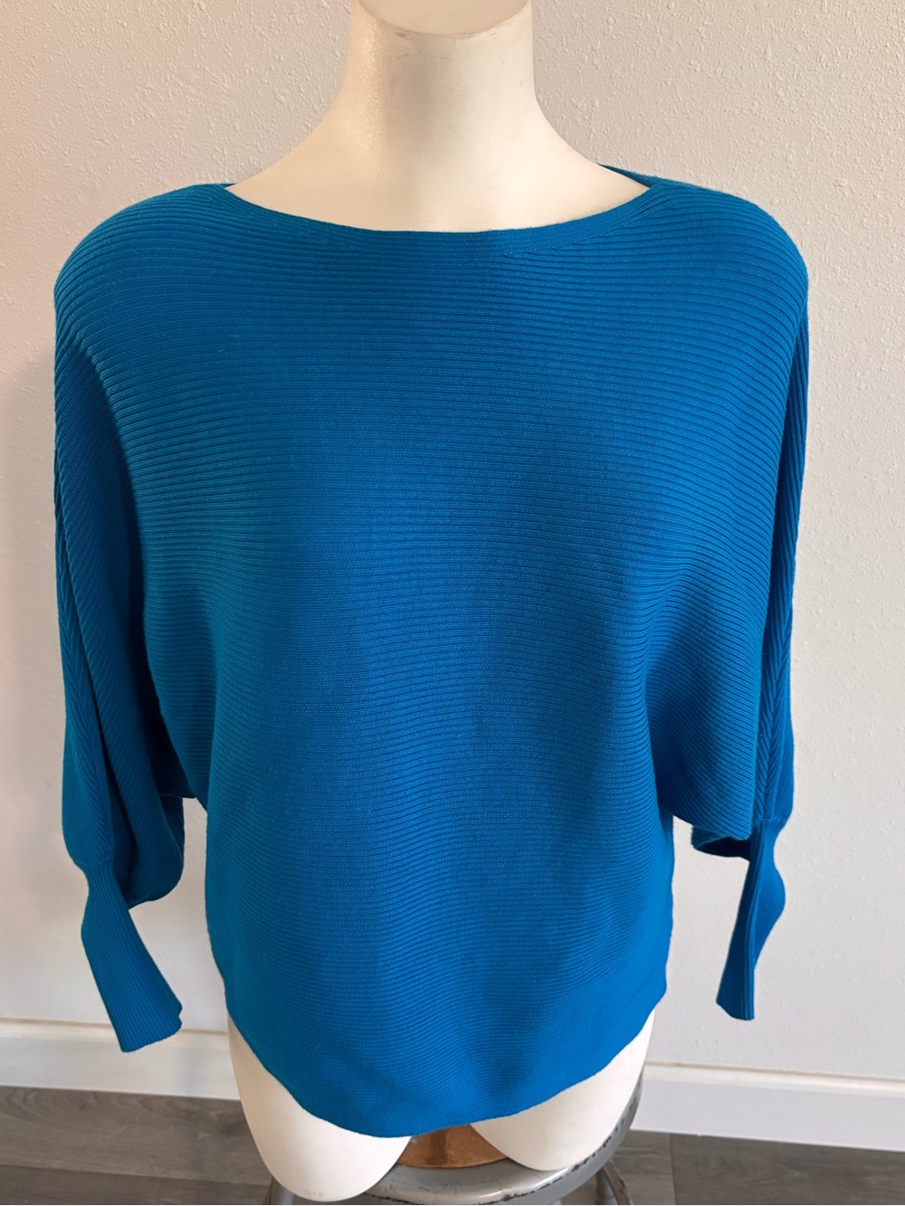 Pink Rose Ribbed Teal Top
